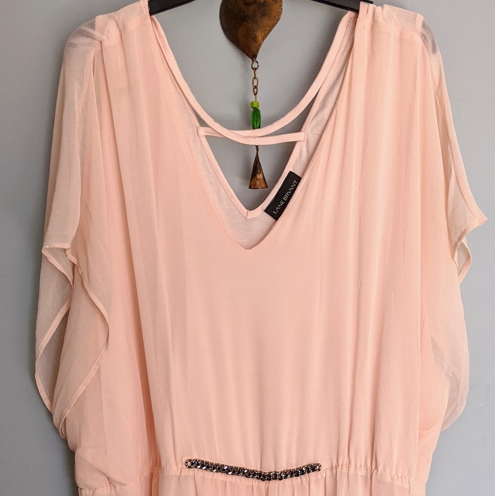 Lane Bryant pink knee length dress